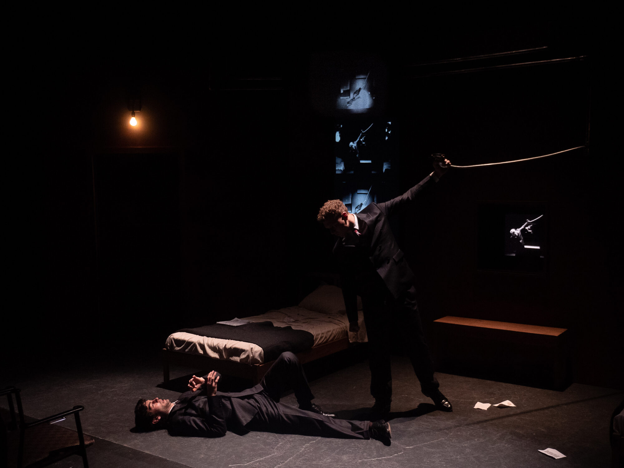 Production photo from The Dumb Waiter
