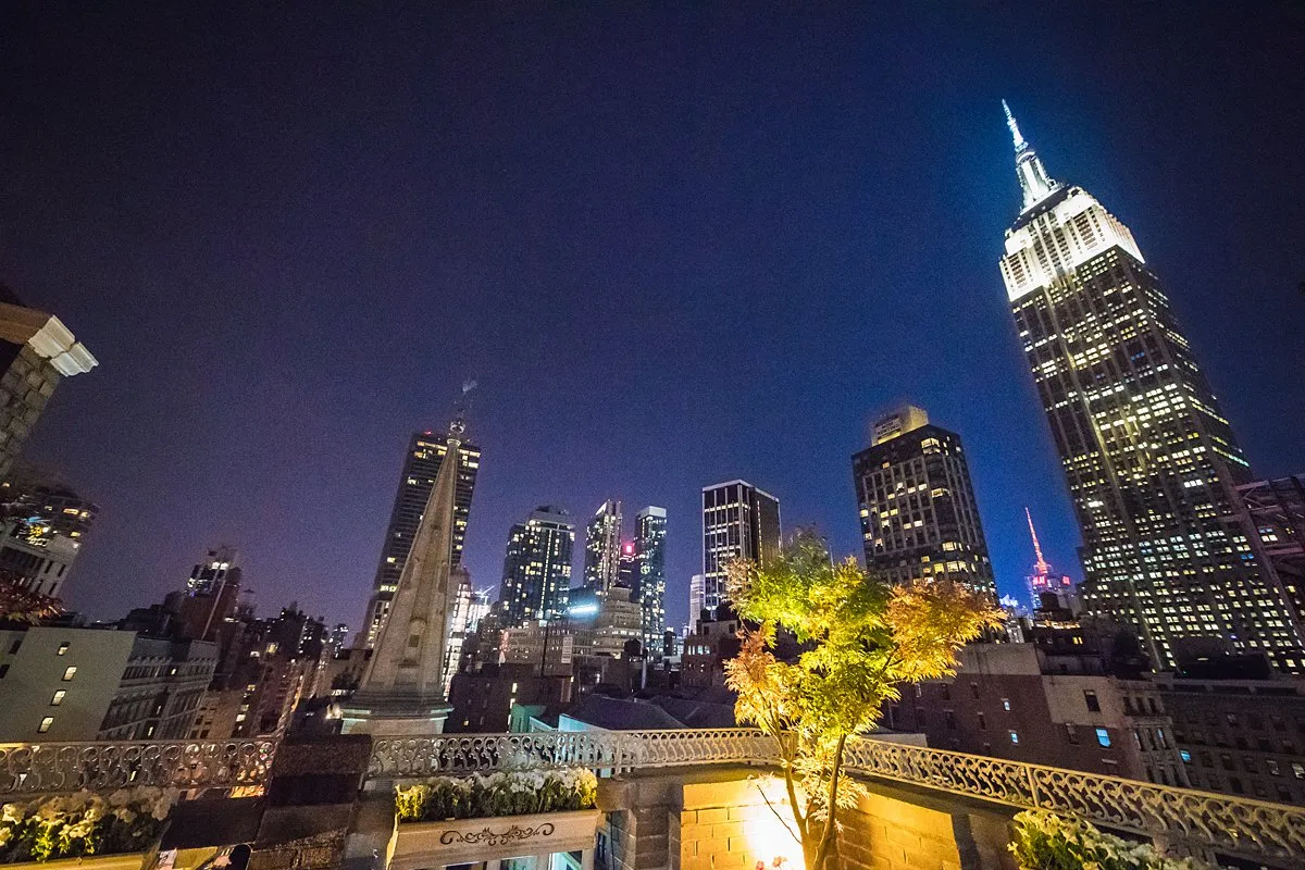 NYC at night from Midtown Loft & Terrace