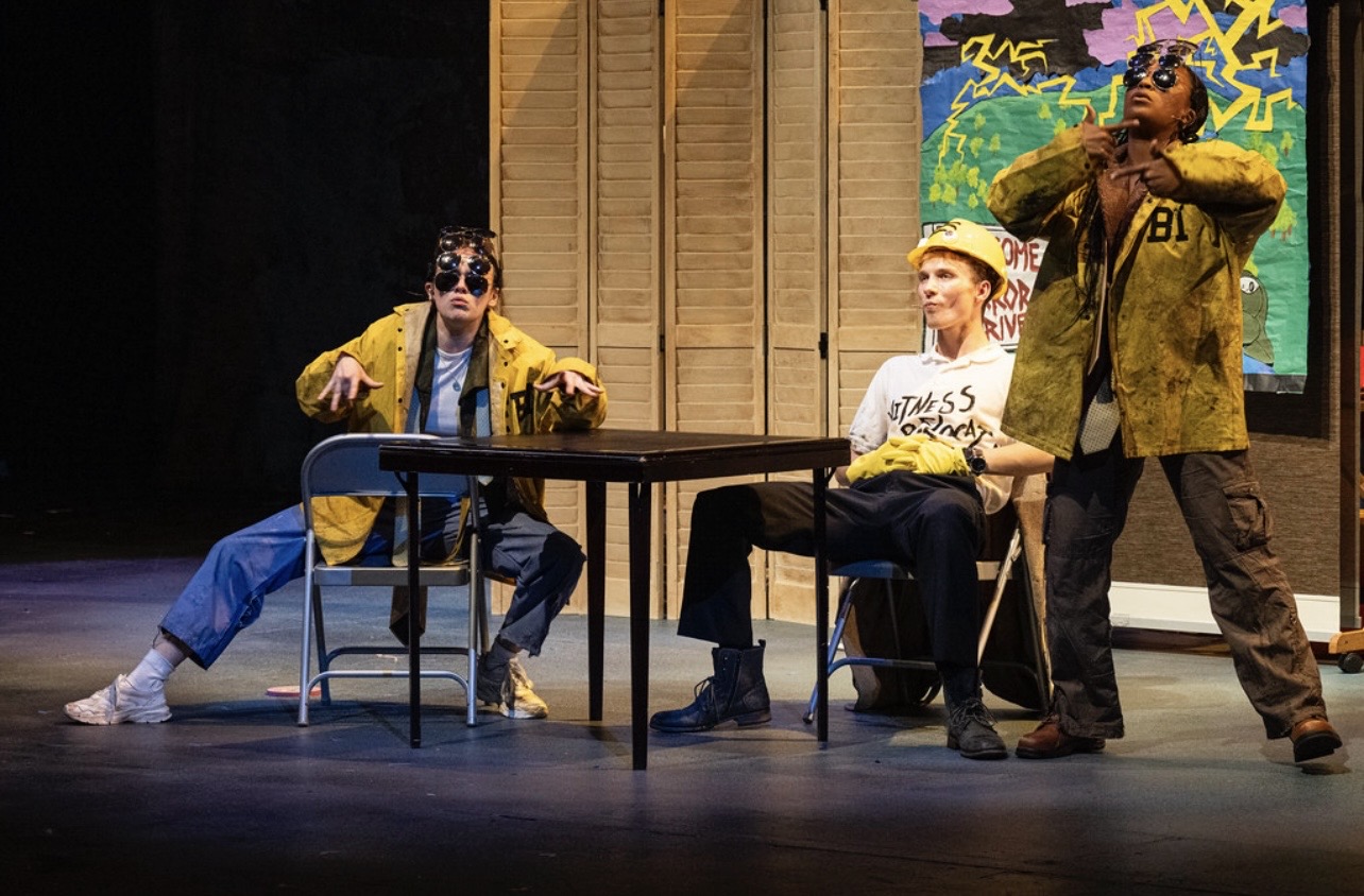 Allison Dorsey (left) in "Mr. Burns, a Post-Electric Play" at CMU School of Drama