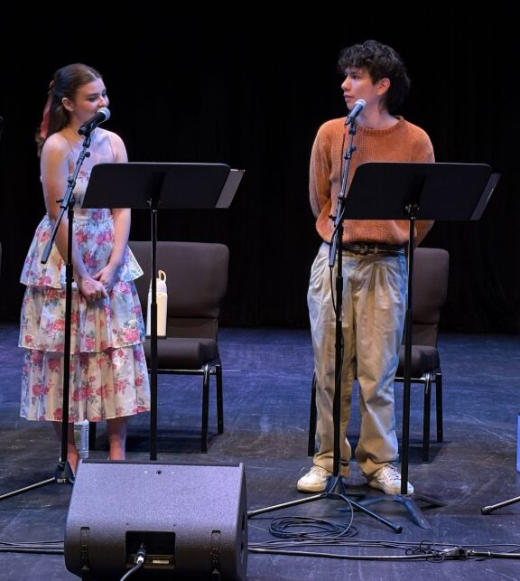 A scene from "There Goes the Bride" staged reading.