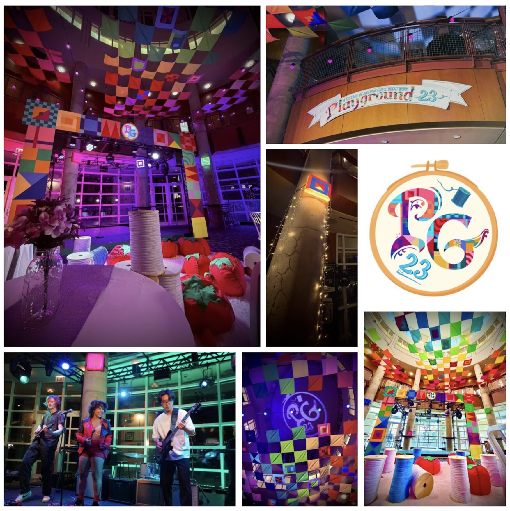 Collage of Playground lobby by Carolyn Burback
