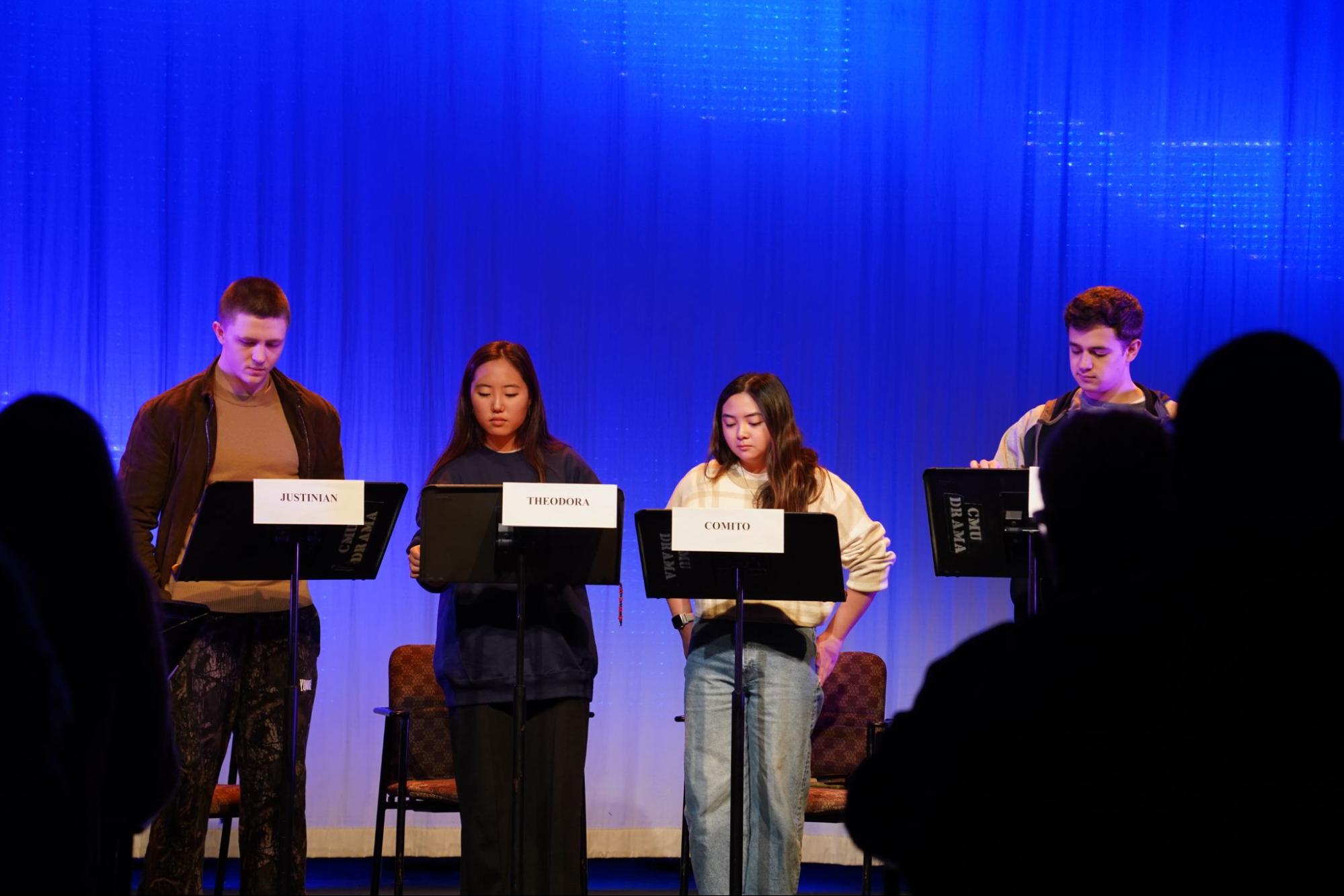 A scene from the reading of "Theodora: An Original Musical"