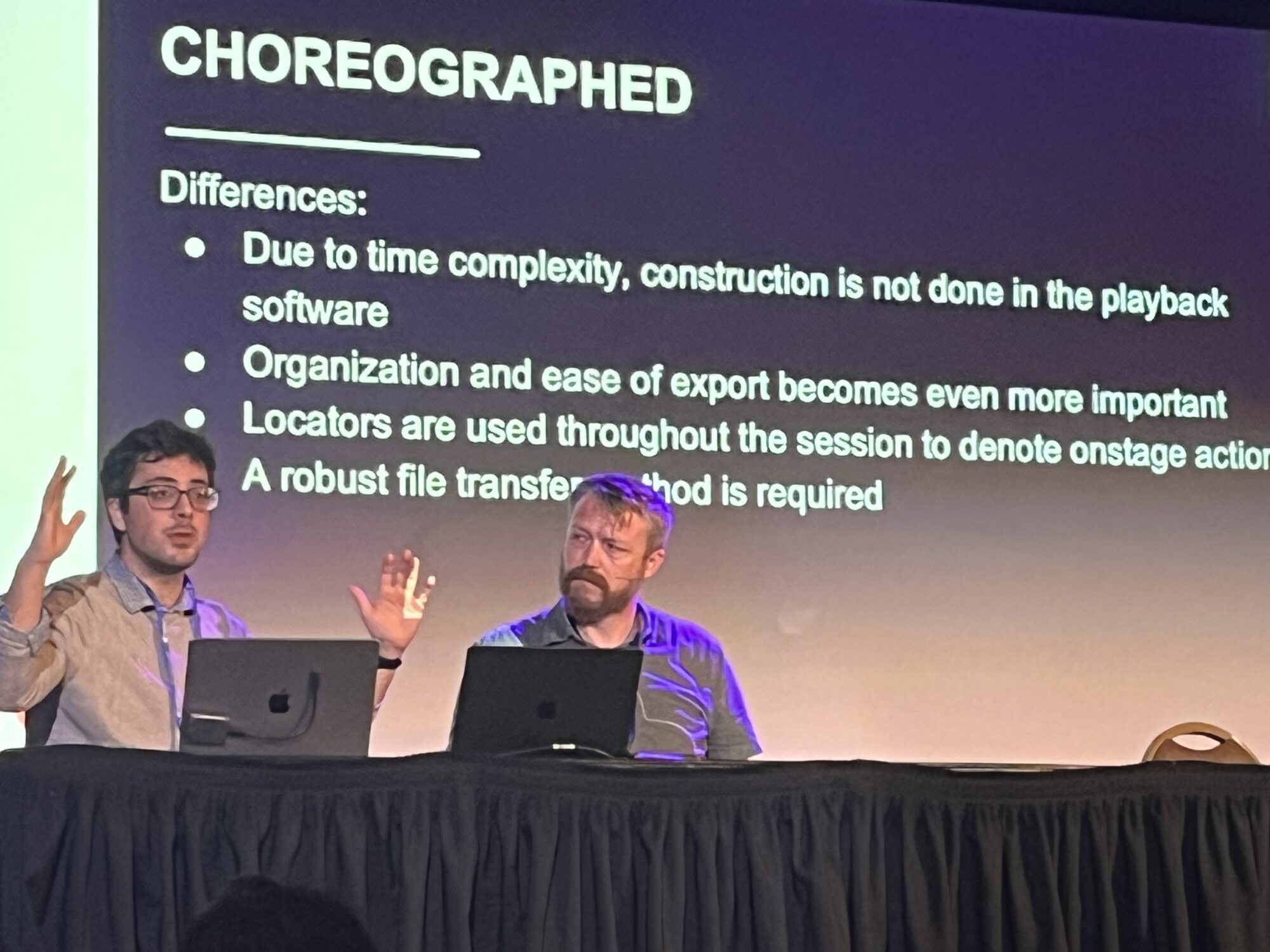 Stewart Blackwood presenting a panel at USITT