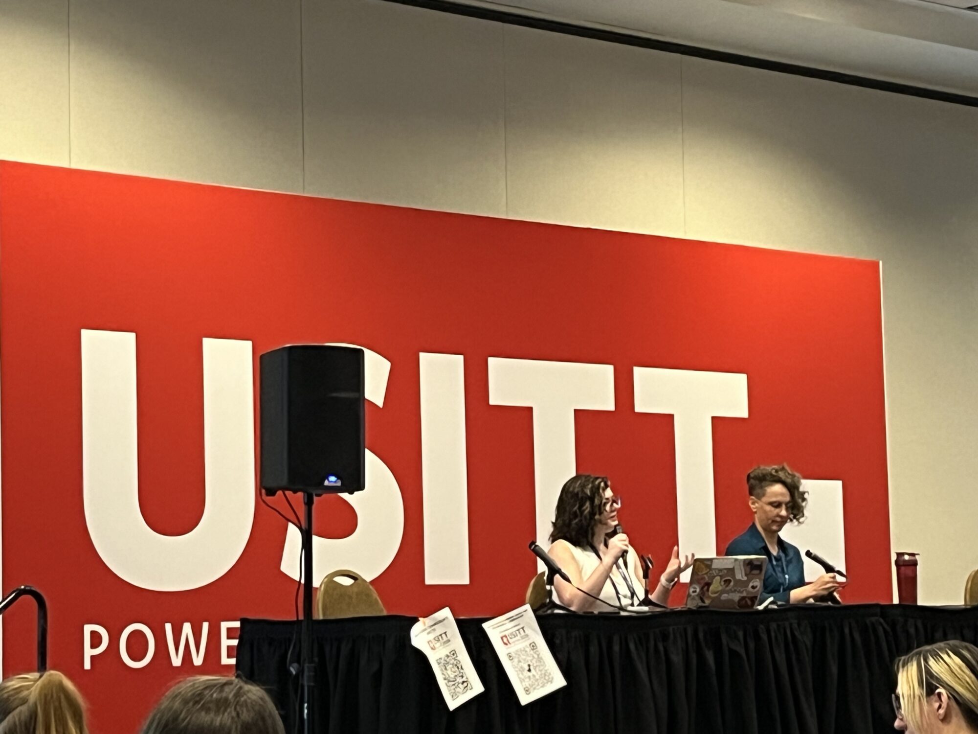 Danielle Bergman presenting at USITT