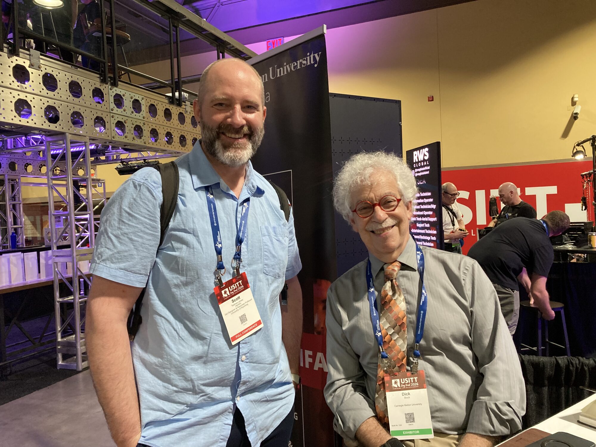 Scott Tedmon-Jones and Dick Block at USITT
