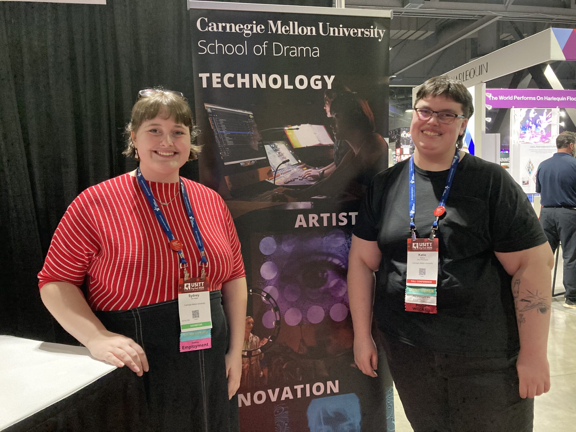 Sydney de Haan and Katie Welker at USITT