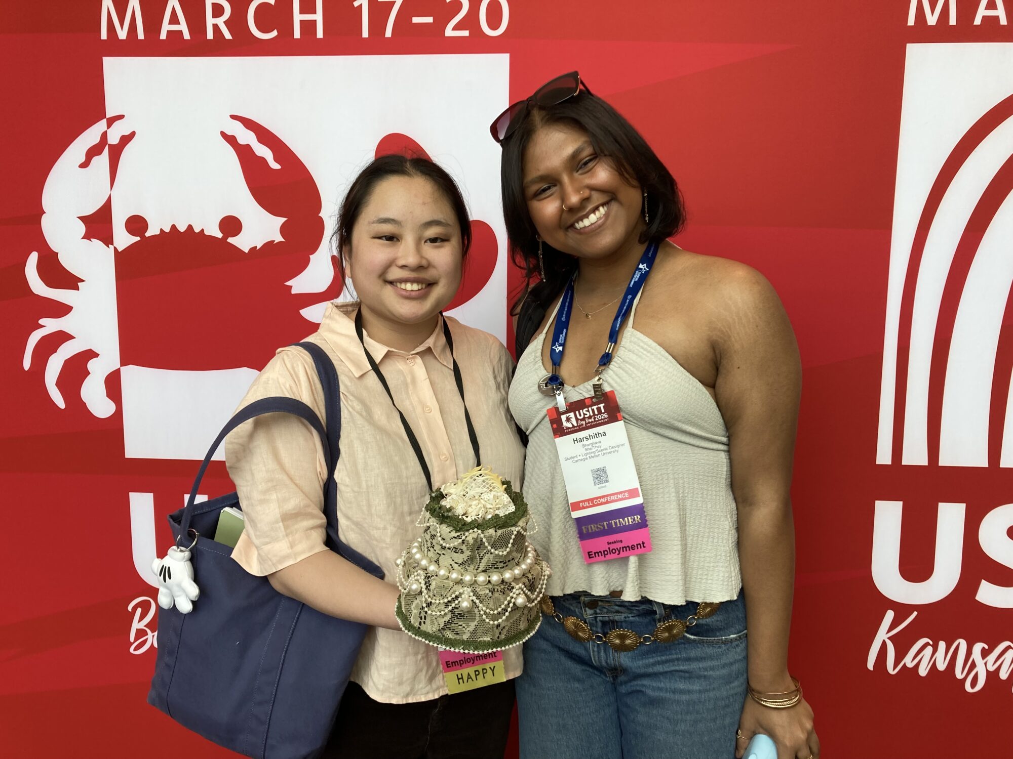 Carolyn Burback and Harshitha Bharghava at USITT 2026