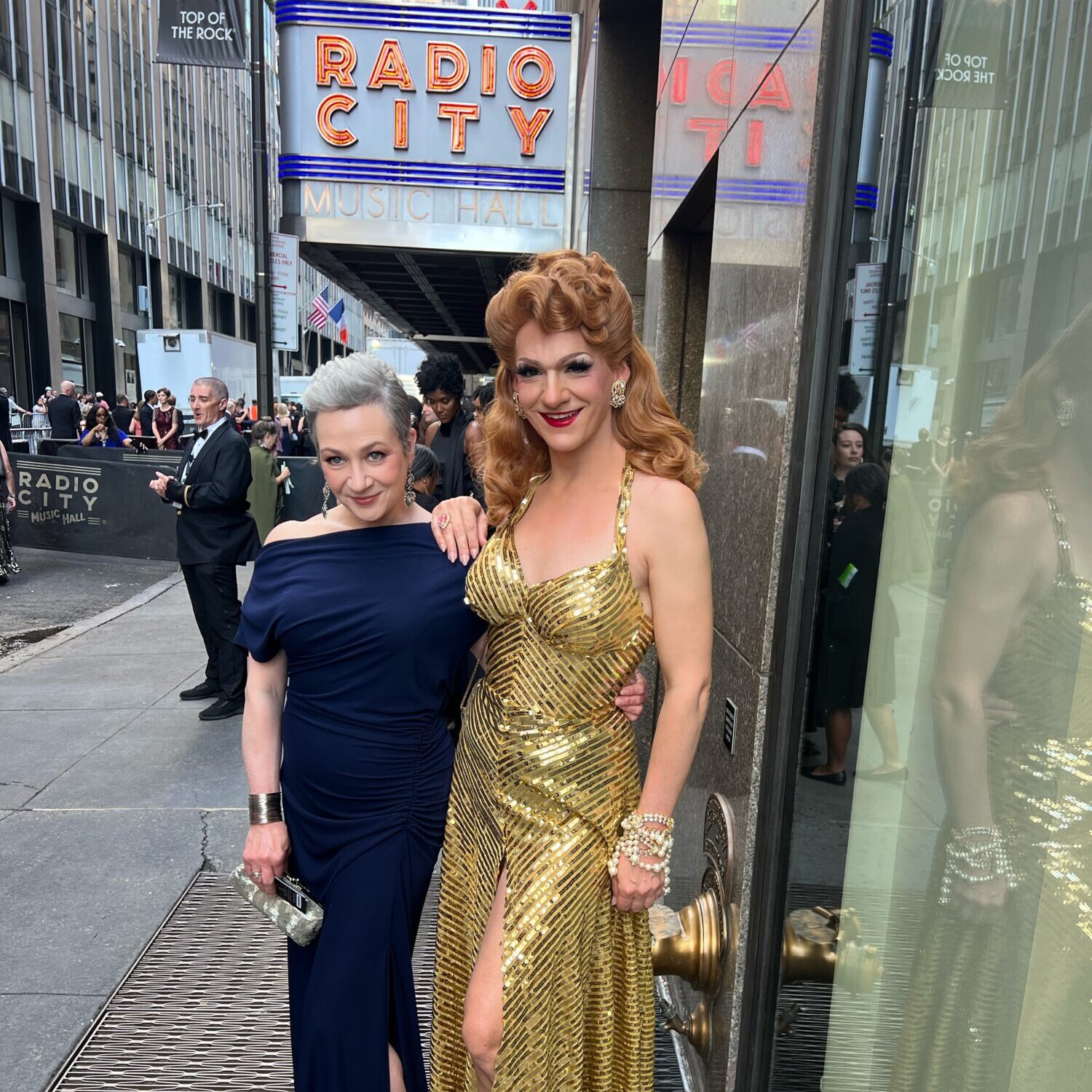 Carey Cannon and Daniele Tyler Mathews at the Tony Awards.